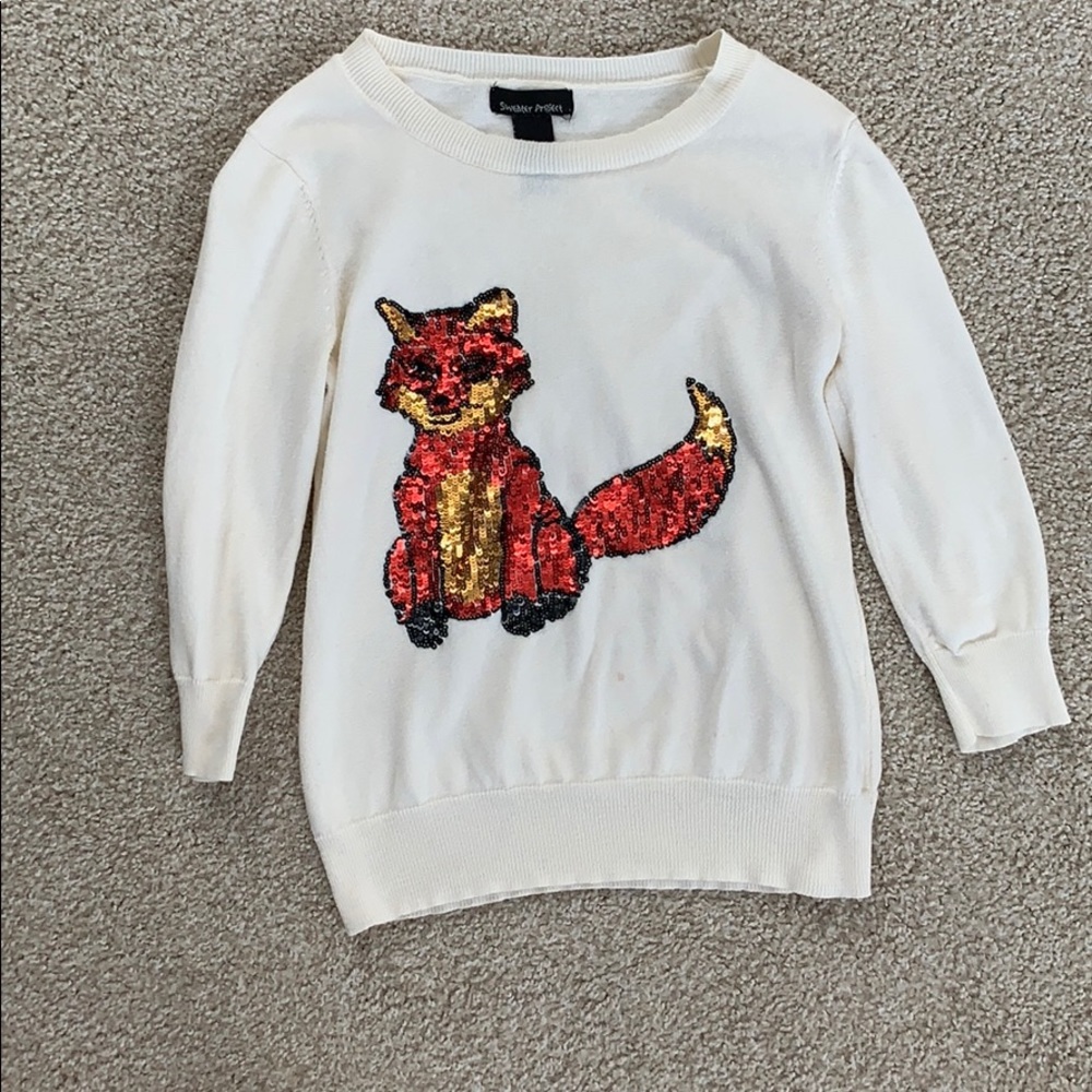 Cute Fox Sequin Top